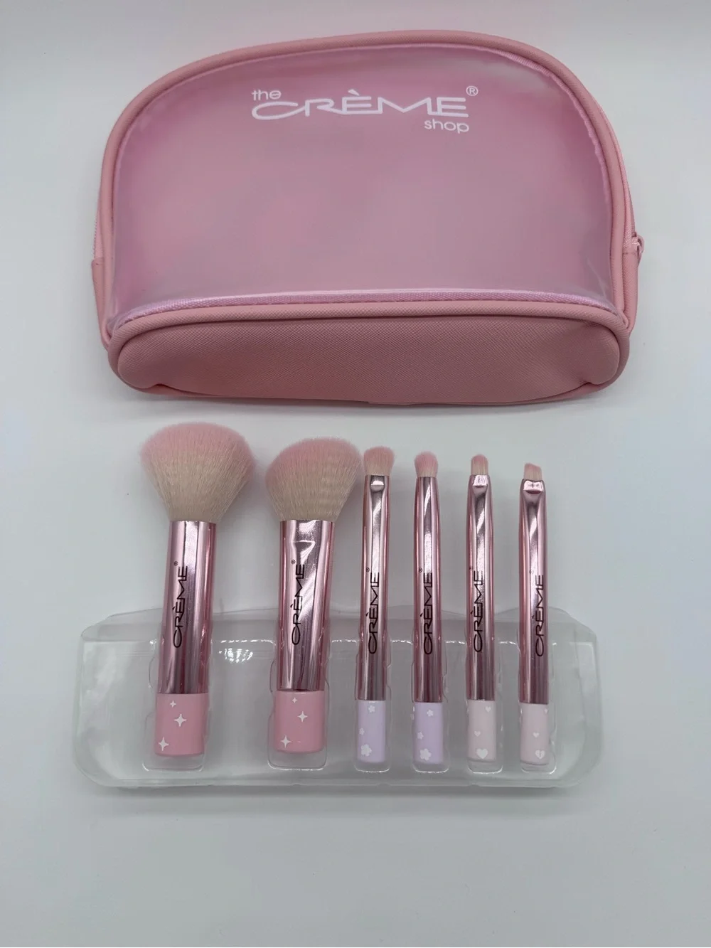 The Crème Shop Best Essentials 6-Piece Makeup Brush Travel Set NWT